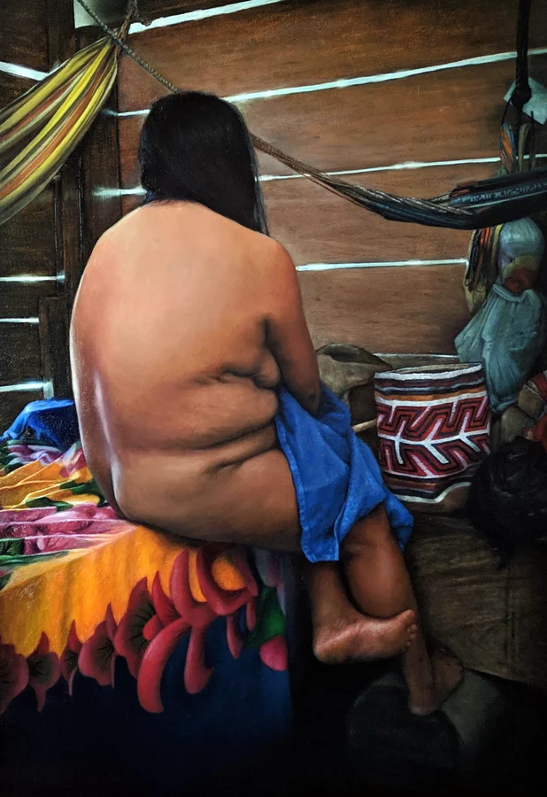 Bañista N.º 10. Óleo sobre lienzo · 100 × 70 cm · 2019